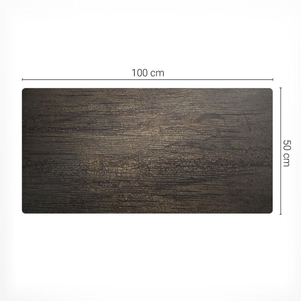 Elegancka Podkładka Dekoracyjna Na Biurko Drewniana Tekstura 100X50 Cm