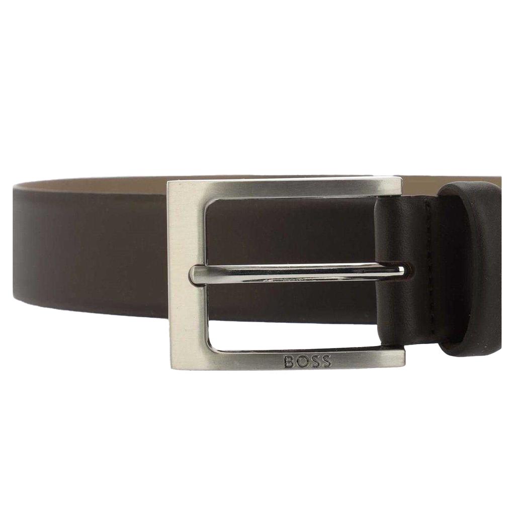 BOSS Mens Logo Leather Belt