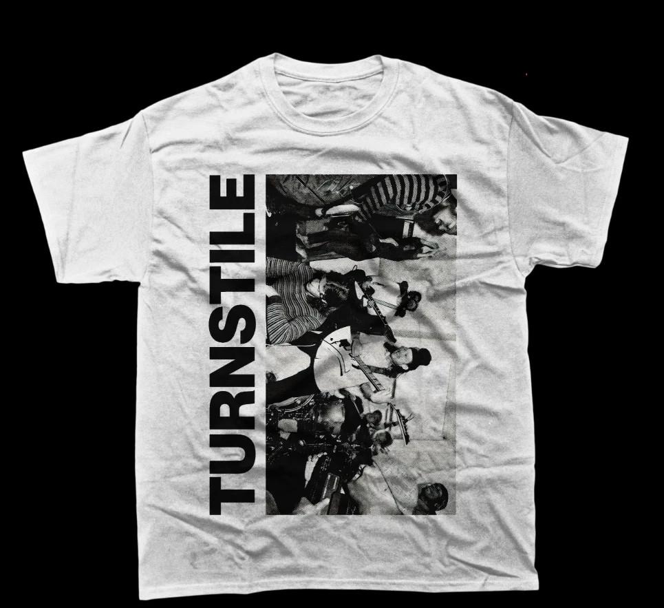 Turnstile BAND rock band white Tshirt Unisex All sizes S5Xl MI508 Unisex T-Shirt L