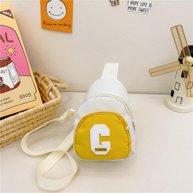 Trendy Children's Nylon Crossbody Bag For Boys With Colorful Letter Design And Breathable Material