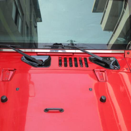 Front Windshield Wiper Base Trim Cover for Jeep Wrangler JK 2007-2017  Black