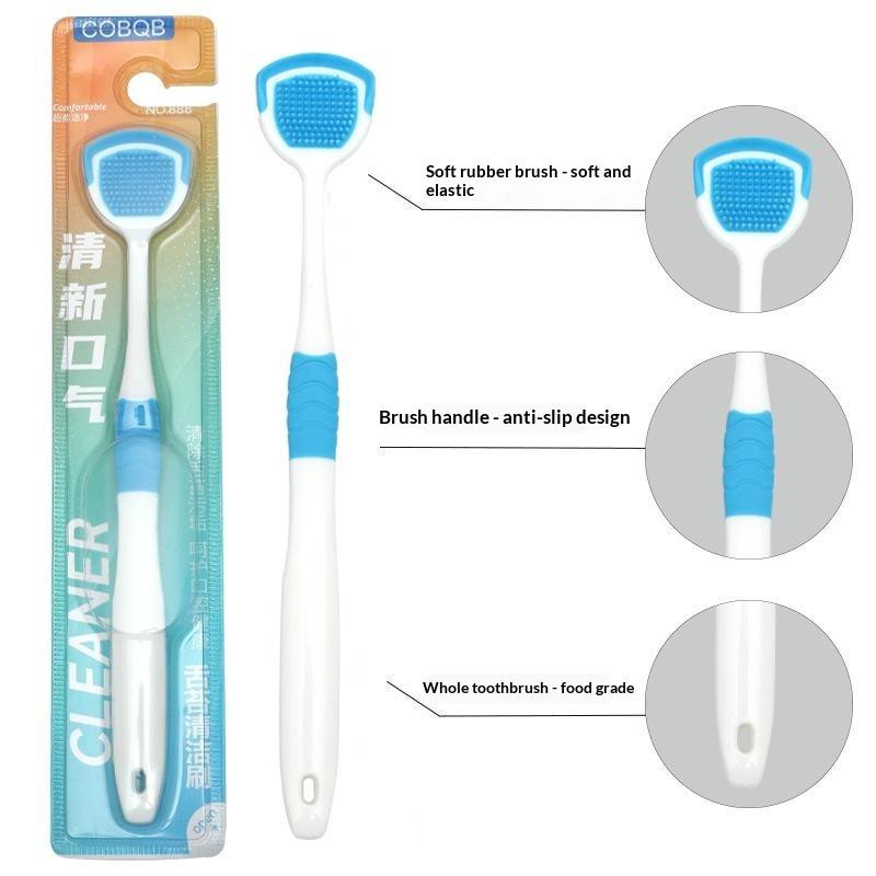 4 Pack Cost-Effective Silicone Tongue Scraper Food Grade Safe Oral Care Tool for Whole Family Daily Dental Care