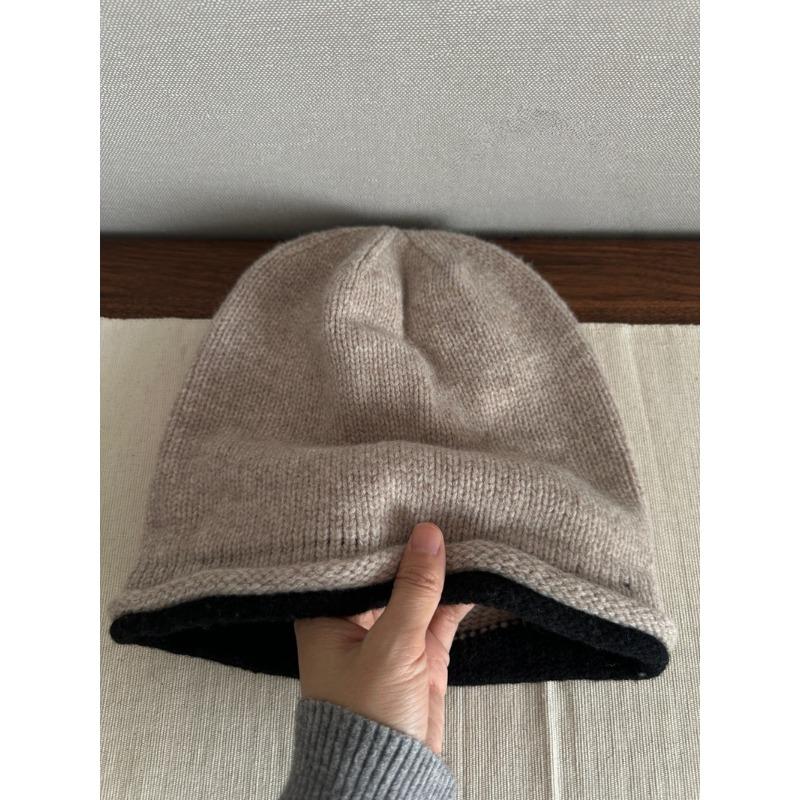 Pure Wool Pile Hat for Men and Women Loose Version Stretch Knitted Cold Hat European and American Style Double Sided Hat