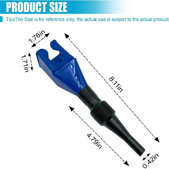 Flexible Car Fuel Funnel, Retractable Plastic Automotive Oil Exchange Funnels, Foldable Clasp Gasoline Funnels, Universal Draining Tool For Cars And