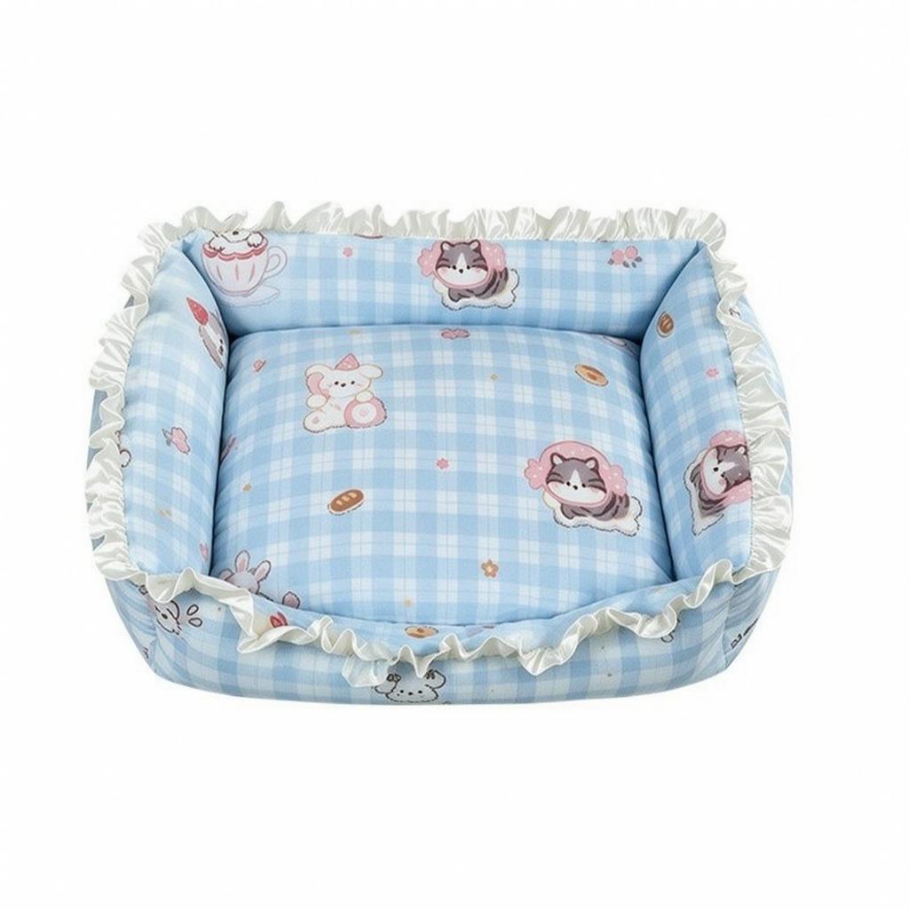 Soft Pet Bed with Raised Sides Cozy for Everyday Napping
