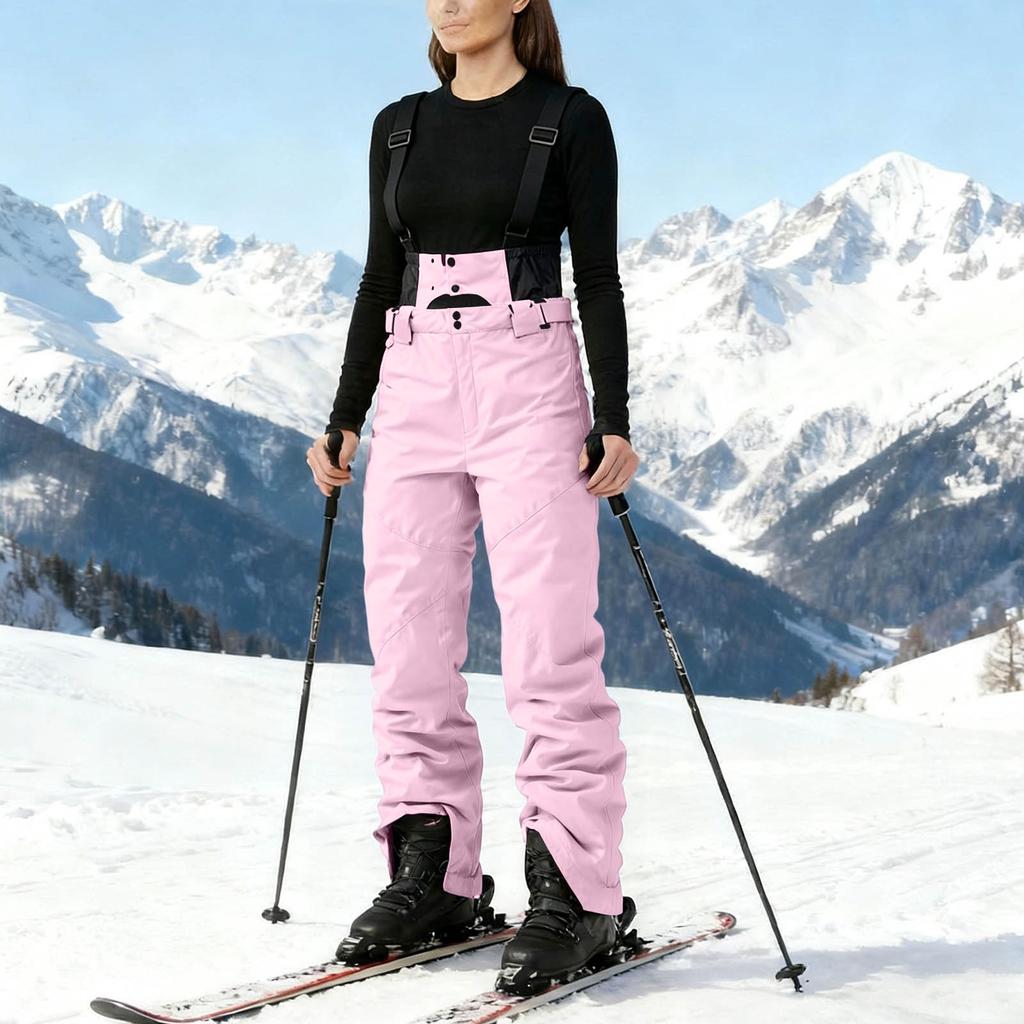 Ski Pants Women Insulated  Ski Bib Overalls Snowboarding Pants Adjustable Shoulder Strap Snowsuit