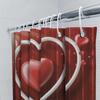 Red Heart Waterproof Shower Curtain