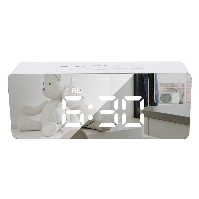 Digital Alarm Clock Led Electronic Desktop Clock With Temperature For Bedroom Home Office Teens Kids