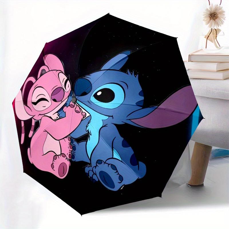 Stitch, Angel Automatic Opening and Closing Umbrella, Compact Travel Umbrella, Lightweight and Portable, Suitable for Beach Commuting Busine
