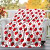 Strawberry Heart Outdoor Flannel Blankets, Outdoor Travel, Home Blankets, Fan Gifts,Suitable for All Seasons, Christmas Gifts. R1127042