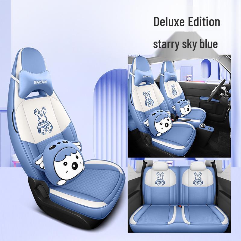 Panda MINI Car Seat Cover: Cartoon Full-Coverage Seat Cushion