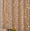 2025 Christmas Firecracker Copper Wire LED Curtain Lights - Festive String Decorative Lights