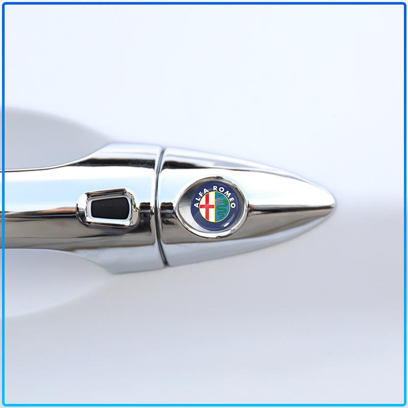 Car Lock Keyhole Stickers Door Lock Protect Car 3D Stickers For Alfa Romeo 147 159 156 Giulietta Giulia Mito Spider Alpha Nheadrest