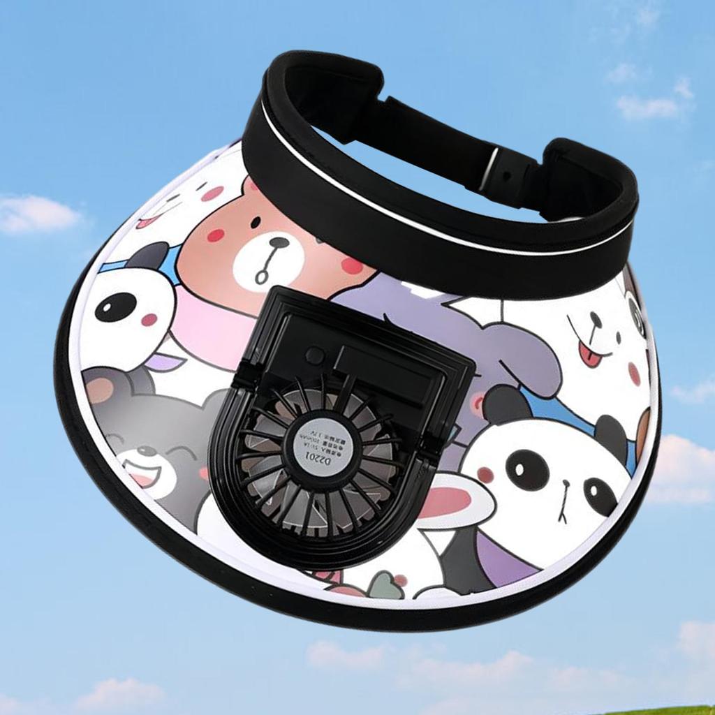 Outdoor Sun Visor Fan Hat Rechargeable Large Brim Hat Built In Fan for Travel Camping Outdoor Activities Holiday Gifts
