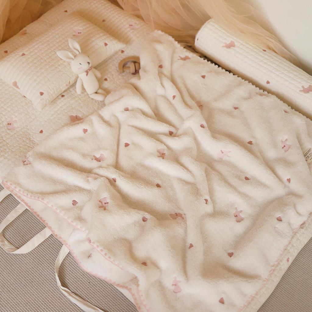 Korean Baby Blanket Spring Autumn Winter Kindergarten Quilt Newborn Baby Carving Blanket