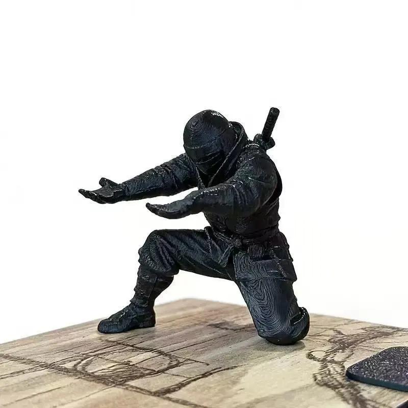 

3D Printed Ninja Pen Holder Creative Gift Idea Unique Desktop Organizer Stand Storage Display Shelf (As shown-27718)-