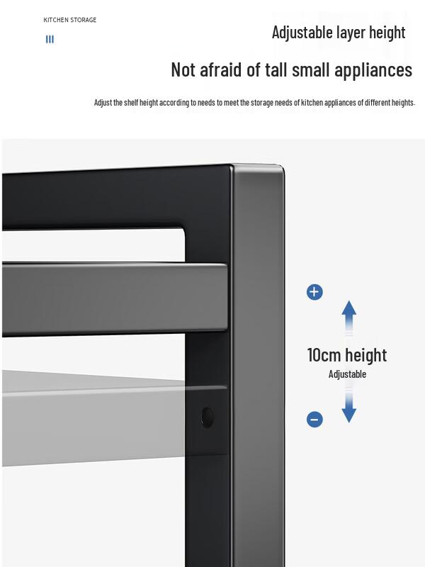 Extendable Double-Layer Kitchen Microwave Oven Storage Rack