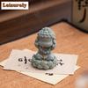 Chinesischer Grünstein Räuchergefäß Vier Nicht Kleine Buddha Duftstäbchenhalter Dekoration Büro Schreibtisch Aromatherapie Halter
