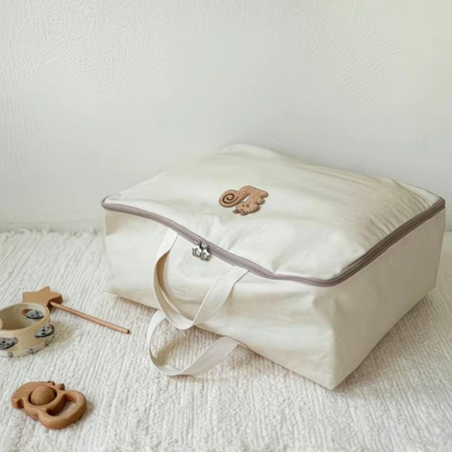 Large Capacity Mommy Bag Kids Quilt Storage Oversize Baby Stuff Organizer Canvas Waterproof Moisture-Proof Travel Luggage Bag