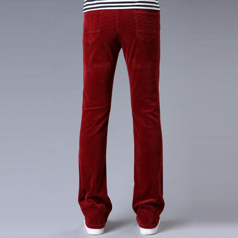 Męskie spodnie casualowe rozszerzane w dużym rozmiarze, spodnie sztruksowe