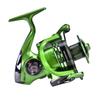 Lightweight metal spinning reel for saltwater fishing highly durable casting suitable for saltwater fishing (Green XF7000), ambidextrous, reel,