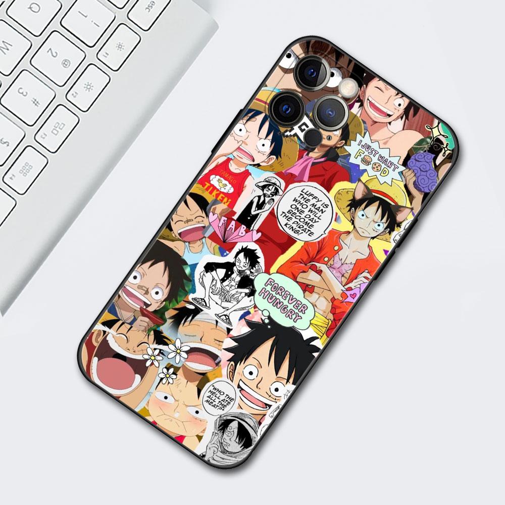 One Piece Luffy Collage silikonové pouzdro na telefon pro iPhone 11 12 13 Pro 12 Mini X XS Max XR 7 8 6 6S Plus SE 2020 Soft Cover Coque