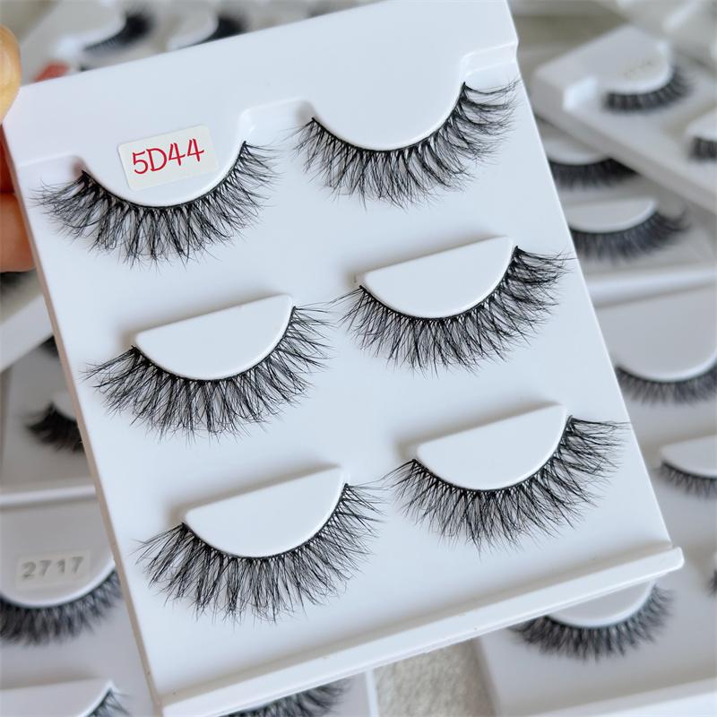 2025 Private Label 12MM 5D Natural Fluffy Vegan Fake Full Strip Faux Mink Eyelash Vendor 3d 15mm 18mm Faux Mink Natural&Mix
