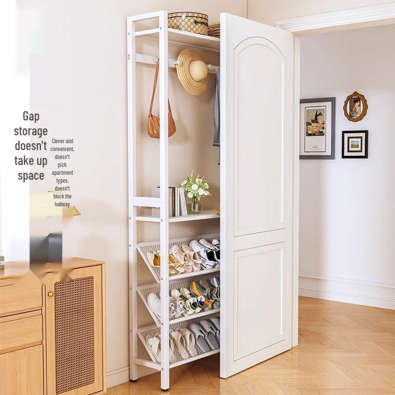 Compact Shoe & Clothes Rack for Dorm or Rental Spaces - Multi-Layer Narrow Design