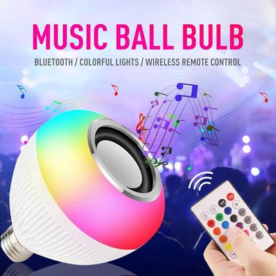 12W LED אלחוטי נורה Bluetooth רמקול עם APP Remote RGB Smart Music E27 מנורת תקרה לחדר שינה למסיבה