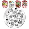 Ronde Nail Stamping Plate Wow Flower 5.5cm Sjabloon Manicure Nail Art Afbeeldingsplaat