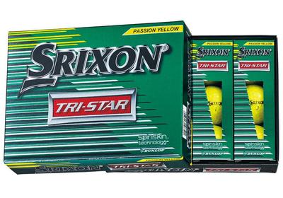 DUNLOP Golf Ball SRIXON Golf Ball 2017 Model 1 Dozen Premium Passion Yellow TRI-STAR (12 Pieces)