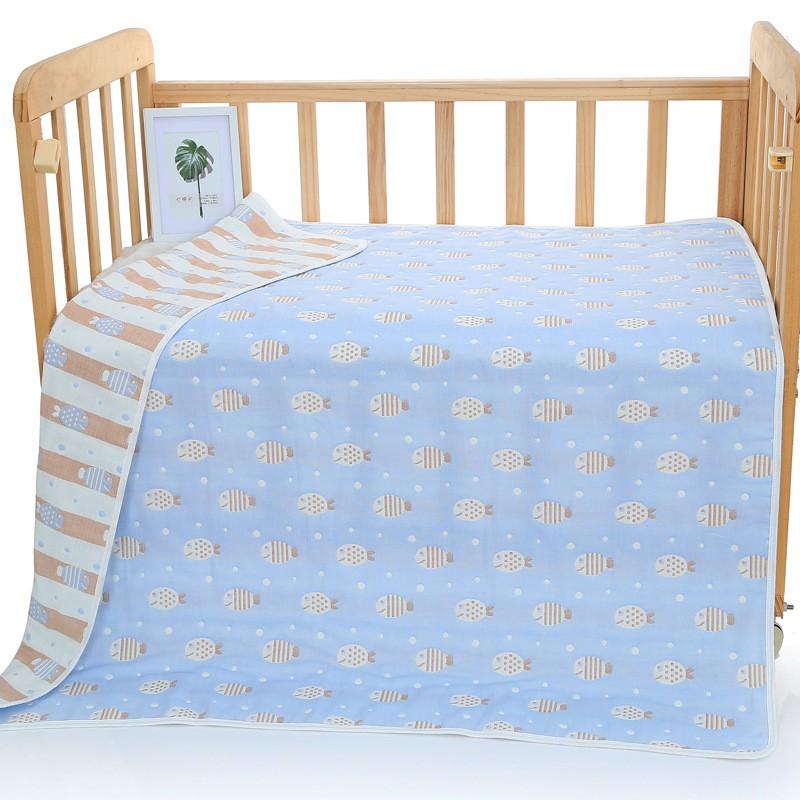 Baby Bath Towel Infant Toddler Blanket Cotton Gauze 6 Layer Muslin Wrap Newborn