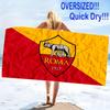 AS Roma Logo Print Beach Towel, Large Soft Quick Dry Towel for Beach Camping Swimming