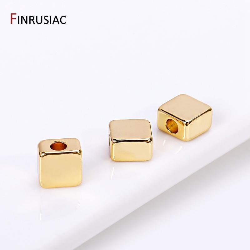 18k Gold Plated Brass Heart Spacer Beads For DIY Jewelry Making Supplies,Heart Loose Beads For Handmade Beading Jewelry Material