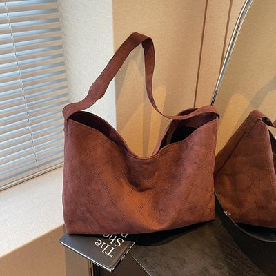 Retro Bag Women's Large-capacity 2025 New Autumn and Winter Foreign Casual Shoulder Bag Is Popular This Year, Simple Tote Bag