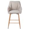 GUSTO half bar stool, gray fabric