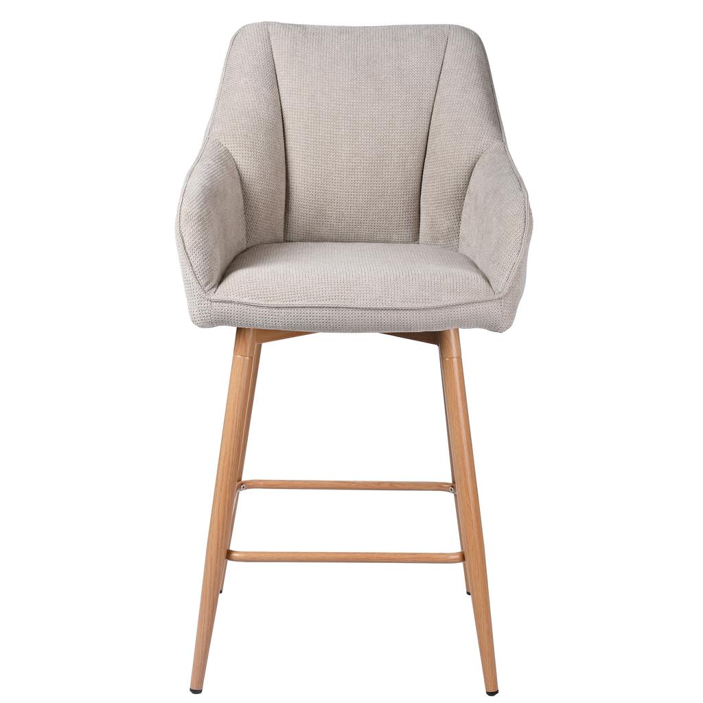 GUSTO half bar stool, gray fabric