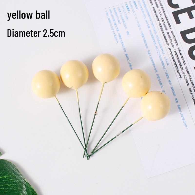 Golden and Silver Ball Cake Decorations with Colorful Birthday Insert Card