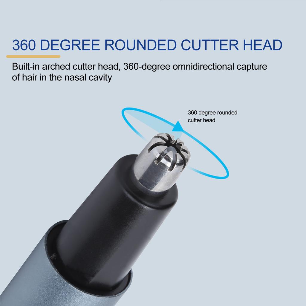 Electric Nose Hair Trimmer Rechargeable Aluminium Tube Facial Hair Remover Clipper