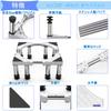 DEWEL Washing Machine Refrigerator Height Height Weight Round Steel Tube Includes and Japanese Instruction Manual Stand, Stand, Adjustable,