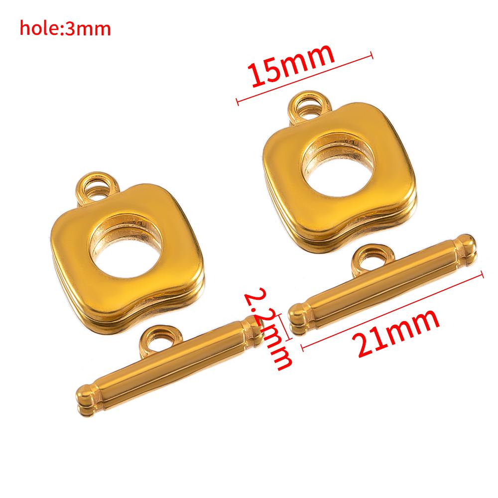 3sets/lot Stainless Steel Heart OT Toggle Clasp Hook Rings Connectors for DIY Necklaces Bracelets Accessories Jewelry Making