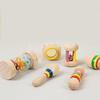 6pcs/set Wooden Musical Instruments Toys, Small Rattle, Sand Hammer, Sand Ball, Shake Bell Kaleidoscope, Griping Practice Toys