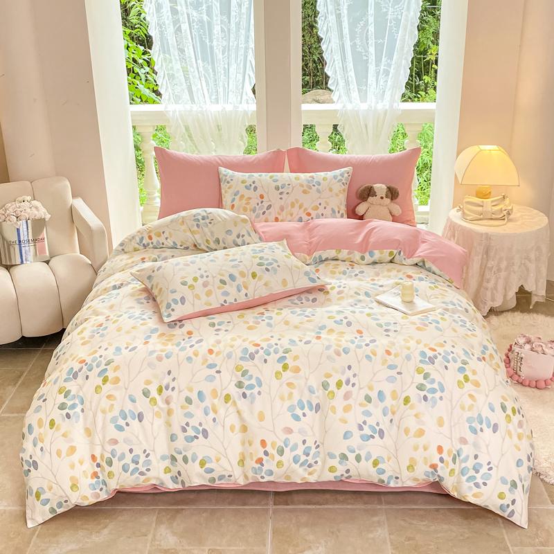 

Маленький свежий печатный пододеяльник 100% хлопок Пододеяльник Мягкий пододеяльник оверсайз Односпальный пододеяльник Без наволочки 2pillowcase48x74cm