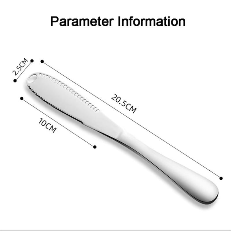

Multifunction Stainless Steel Butter Knife Cheese Jam Spreaders Cream Knifes Utensil Cutlery Dessert Toast For Breakfast Tool серебряный