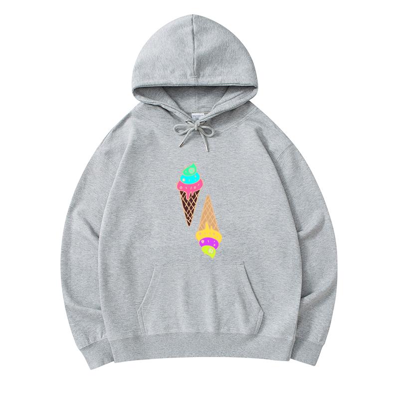Cheap 300 GSM Men's Healthy Cotton Hoodies Yummy Colorful Ice Creams
