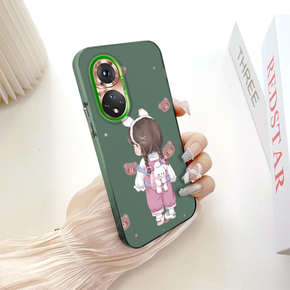 Custodia per telefono anti-caduta antiurto con guscio rigido a doppia faccia colorato con motivo dipinto per Huawei Honor Infinix Tecno iPhone