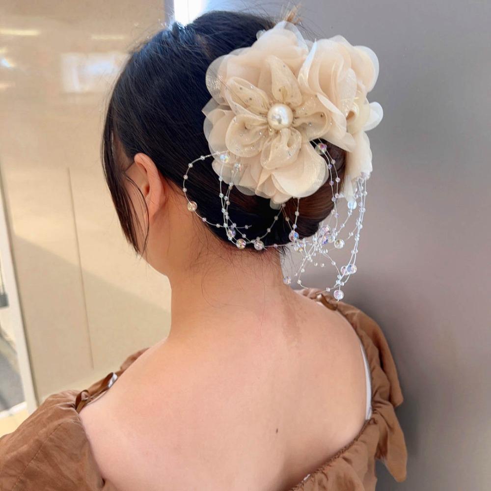 

Китиця Метелик Шпильки для волосся Квітка Затискач для волосся Модний Захоплюючий Затискач Дівчина бежевий