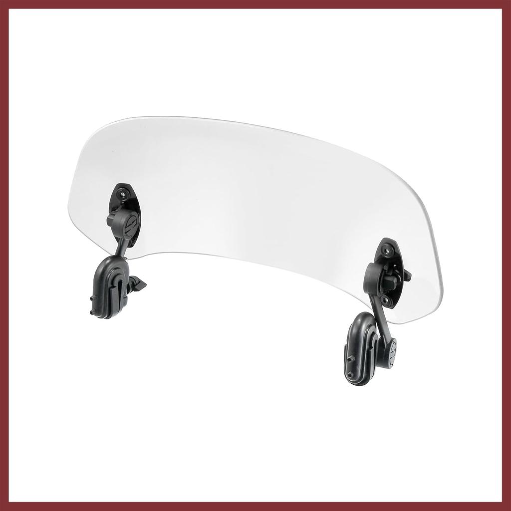 28,5 cm Motorrad-Windschutzscheibe Motorrad-Windabweiser Klare Linse Verstellbare Klemme Windschutzscheiben-Verlängerung Universelle Passform für die meisten Motorroller