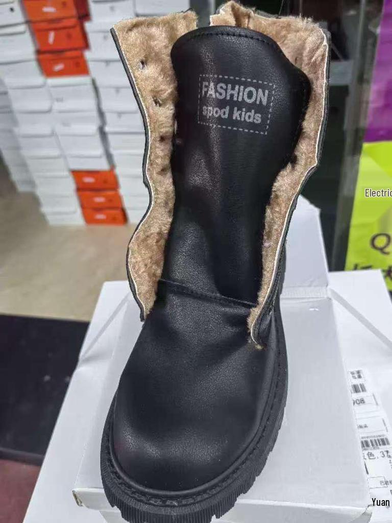 Women's British Style Round Toe Martin Boots - Autumn/Winter 2024, Thick Sole with Plus Velvet, Short Boots for Female Students