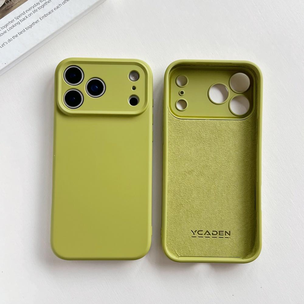 

New Official Orange Silicone Phone Case For iPhone 17 Pro Max Air 16 Plus 15 14 13 12 11 Pro Candy Color Shockproof Soft Coque Silicon&iPhone 16